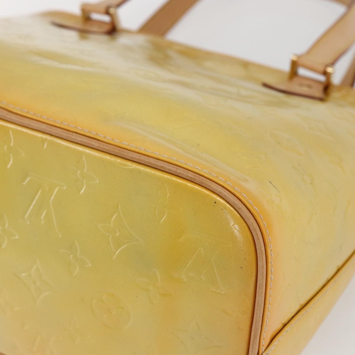Louis Vuitton Houston Handbag Monogram Vernis, YELLOW, PATENT_LEATHER, Tote bag