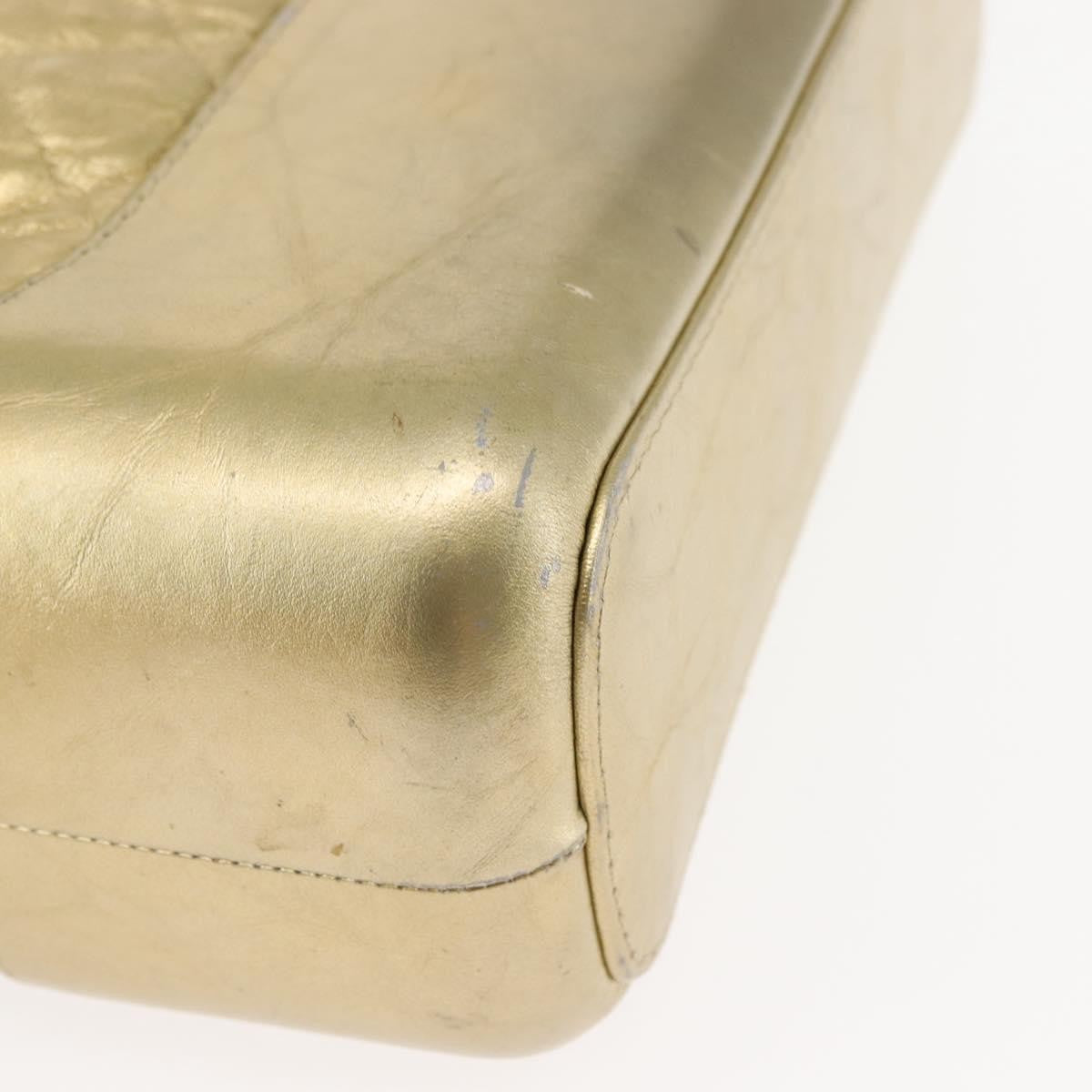 Chanel Gabrielle Hobo Quilted Metallic Aged Calfskin, GOLD, LEATHER, Shoulder bag