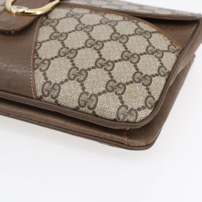 Gucci Vintage Shoulder Bag GG Canvas and Leather, BEIGE, CANVAS, Shoulder bag