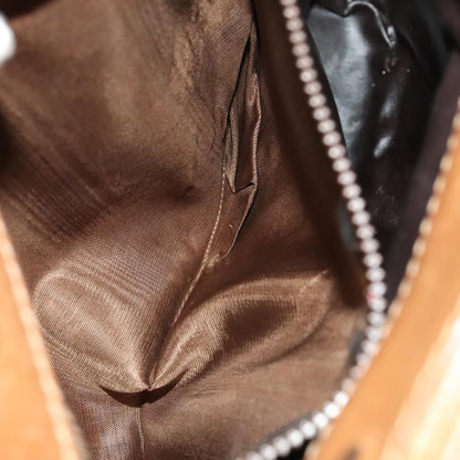 Celine Macadam Shoulder Bag Leather, BEIGE, CANVAS, Shoulder bag