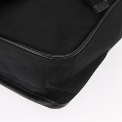 Prada Logo Flap Messenger Bag Tessuto, Black, Nylon, Shoulder Bag
