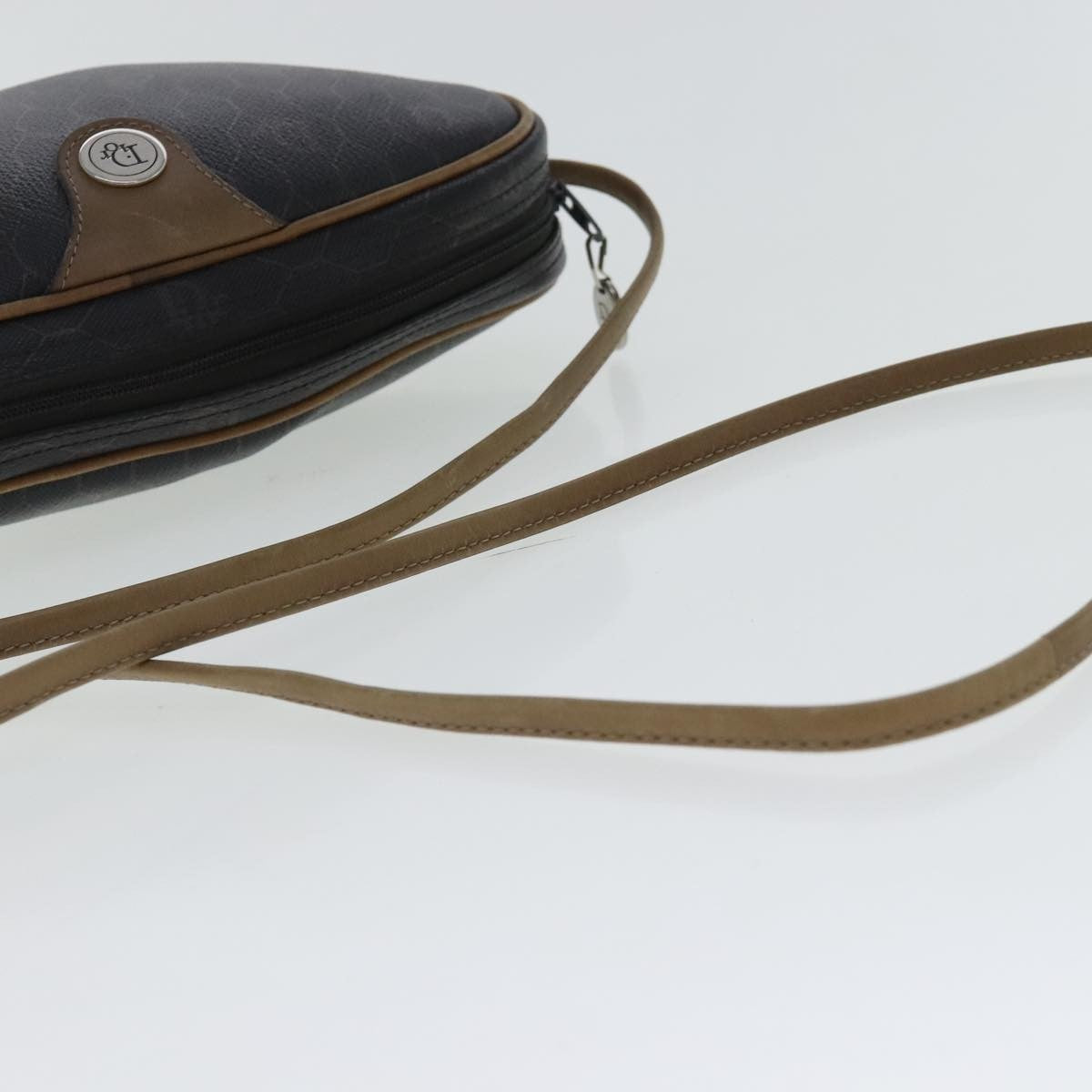 Christian Dior Vintage Honeycomb Shoulder Bag Canvas, BLACK, CANVAS, Shoulder bag