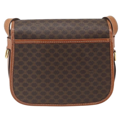 Celine Macadam Shoulder Bag PVC Leather, BROWN, PVC, Shoulder bag