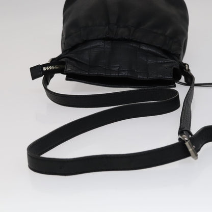 Burberry Vintage Crossbody Bag Leather, BLACK, LEATHER, Shoulder bag