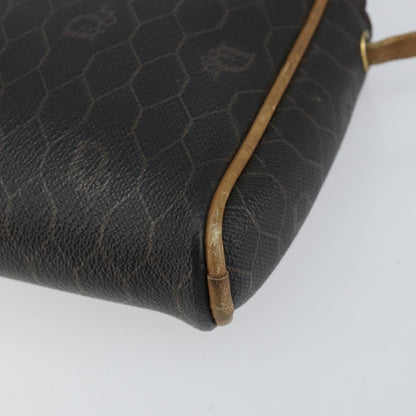 Christian Dior Vintage Honeycomb Shoulder Bag Canvas, BLACK, PVC, Shoulder bag