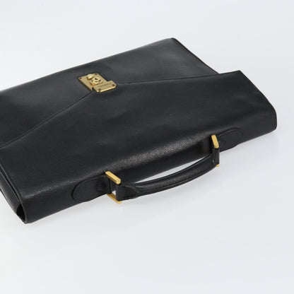 Chanel Vintage Lock Briefcase Caviar, Black, Leather, Briefcase