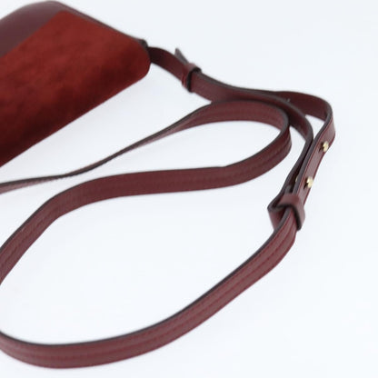 Chloe Faye Shoulder Bag Leather and Suede, RED, SUEDE, Shoulder bag