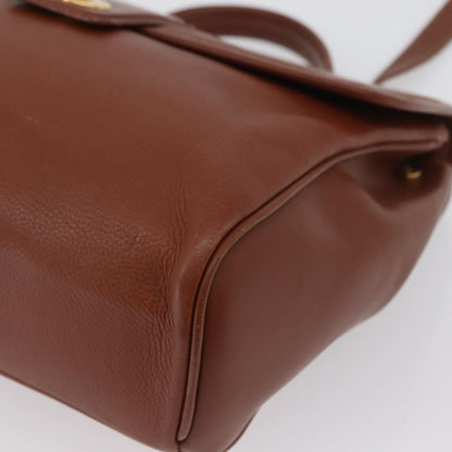 Gucci Vintage Handbag Leather, BROWN, LEATHER, Handbag