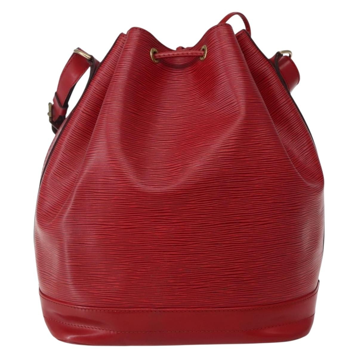 Louis Vuitton Noe Shoulder bag Leather, RED, LEATHER, Shoulder bag