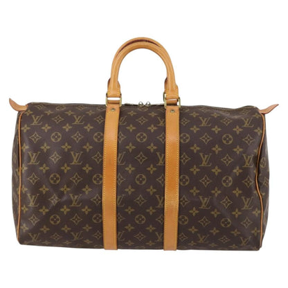 Louis Vuitton Keepall Bandouliere Bag Monogram Canvas, BROWN, CANVAS, Travel bag