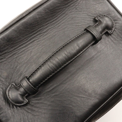 Chanel Vanity pouch Leather, BLACK, LEATHER, Toiletry Case