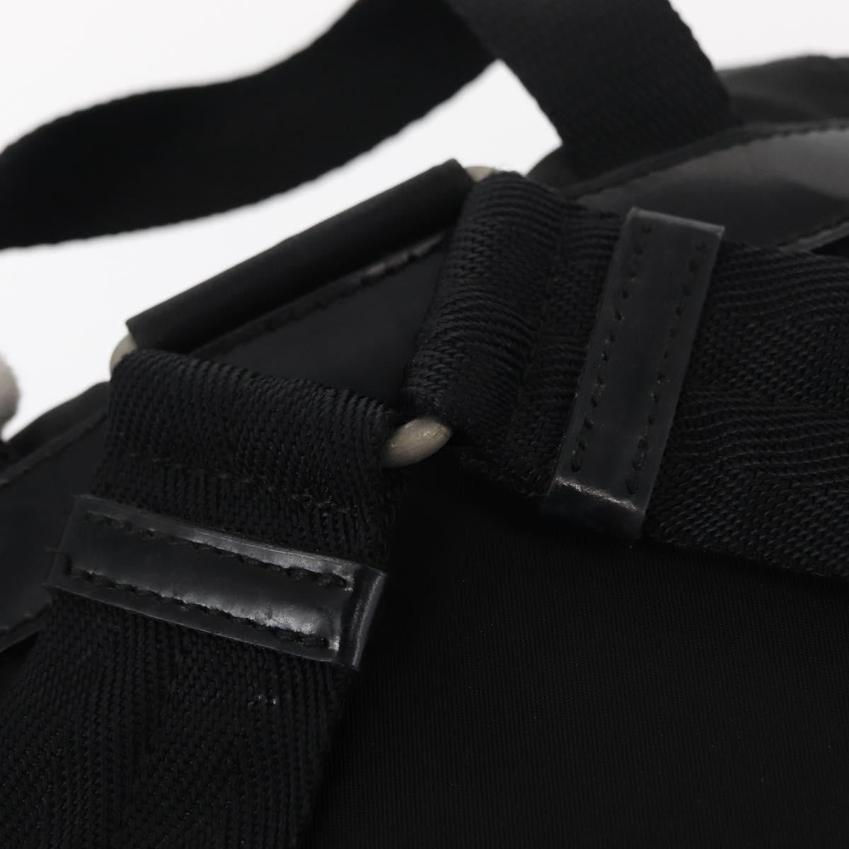 Prada Vela Double Front Pocket Backpack Tessuto with Saffiano Leather, BLACK, NYLON, Backpack