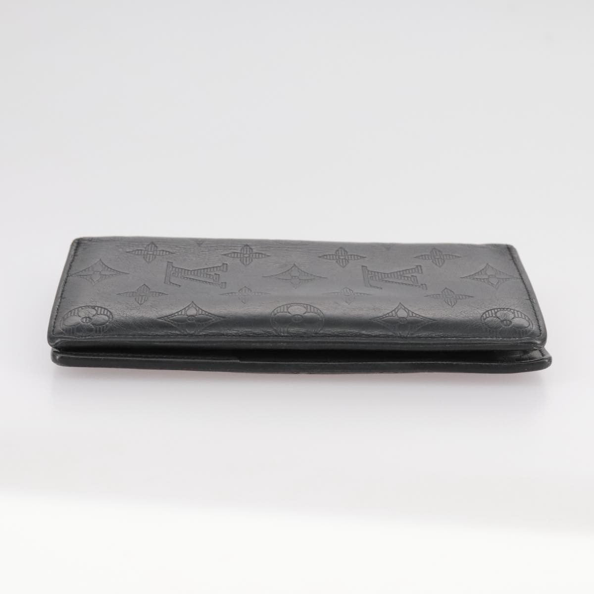 Louis Vuitton Brazza Long Bifold wallet Monogram shadow, BLACK, LEATHER, Wallets