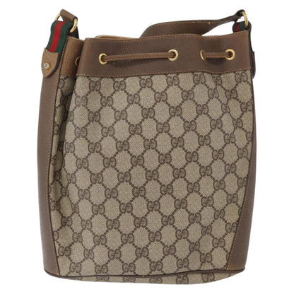 Gucci Drawstring Bucket Bag GG Canvas, BEIGE, CANVAS, Shoulder bag