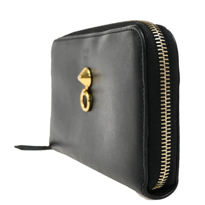 Fendi By The Way Zip Around Wallet Leather, BLACK, LEATHER, Wallets