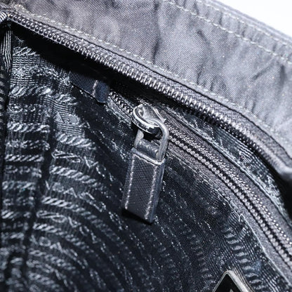 Prada Flat Messenger Bag Tessuto, BLACK, NYLON, Shoulder bag