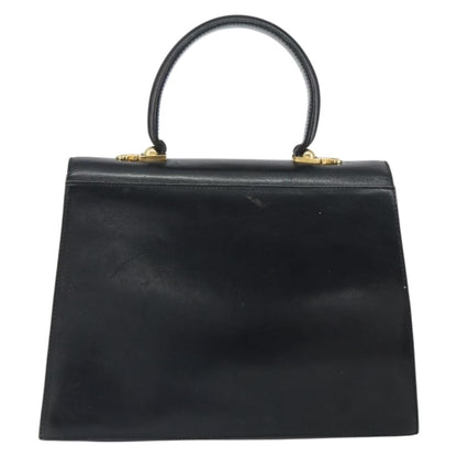 Salvatore Ferragamo Convertible Top Handle Bag Leather, BLACK, LEATHER, Handbag