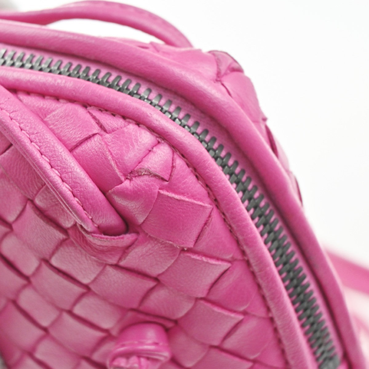 Bottega Veneta Nodini Crossbody Bag Intrecciato Nappa, PINK, LEATHER, Shoulder bag