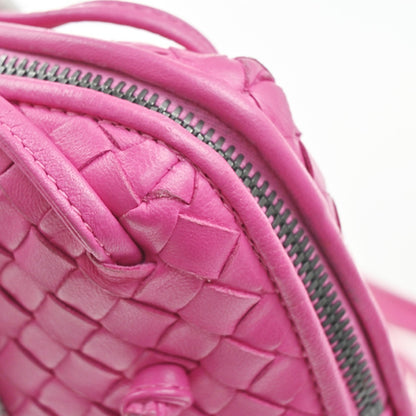 Bottega Veneta Nodini Crossbody Bag Intrecciato Nappa, PINK, LEATHER, Shoulder bag