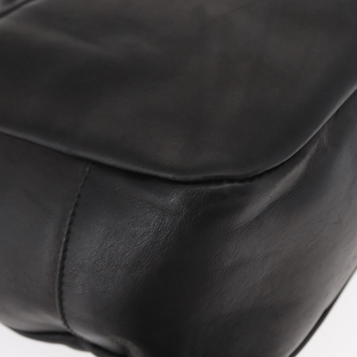 Salvatore Ferragamo Gancini Shoulder Bag Leather, BLACK, LEATHER, Shoulder bag