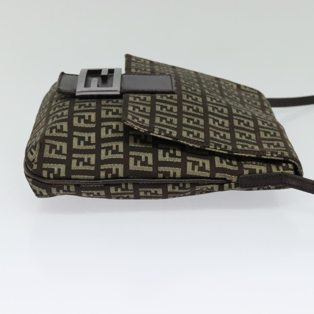 Fendi Mamma Baguette Shoulder Bag Canvas, BROWN, CANVAS, Shoulder bag