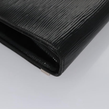 Louis Vuitton Sevigne Clutch Electric Epi Leather, BLACK, LEATHER, Shoulder bag