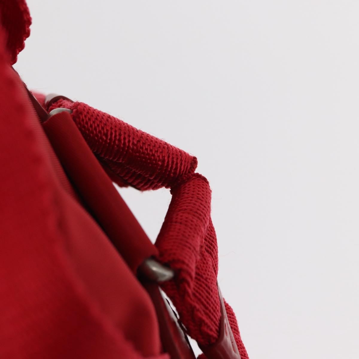 Prada Double Front Pocket Backpack Tessuto, Red, Nylon, Backpack