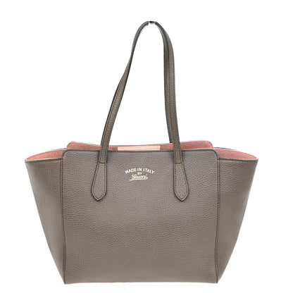 Gucci Swing Tote Leather, PINK, LEATHER, Tote bag