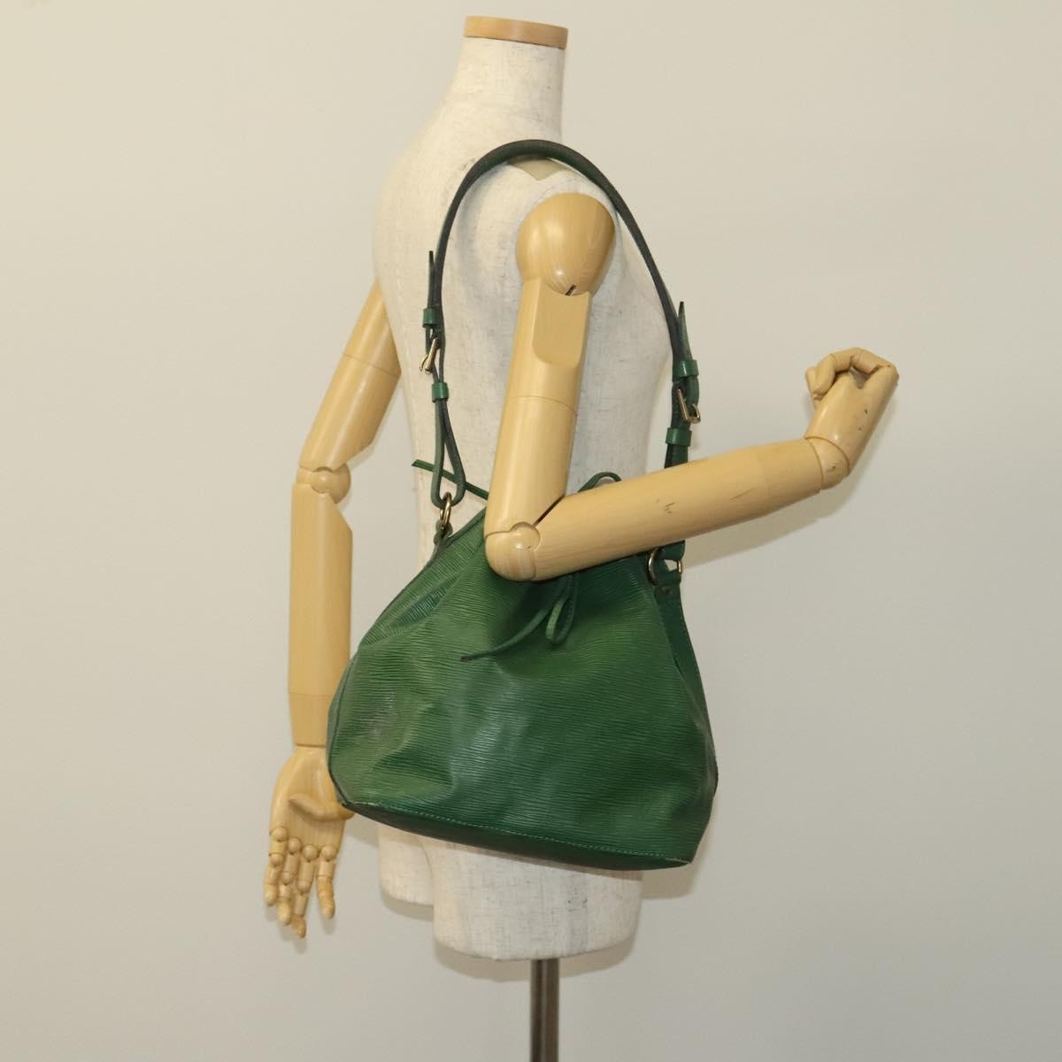 Louis Vuitton Petit Noe Handbag Epi Leather, GREEN, LEATHER, Shoulder bag