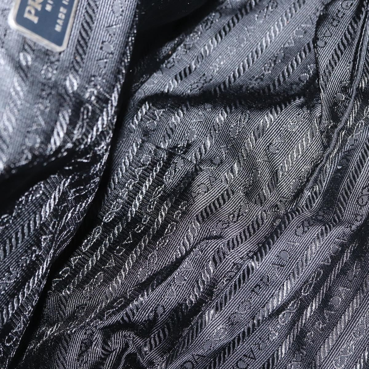 Prada Vintage Zip Handbag Tessuto, BLACK, NYLON, Handbag