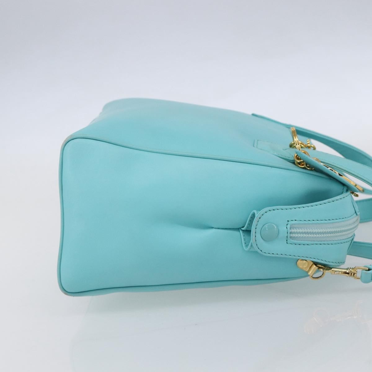 Christian Dior Vintage Handbag Leather, BLUE, LEATHER, Handbag