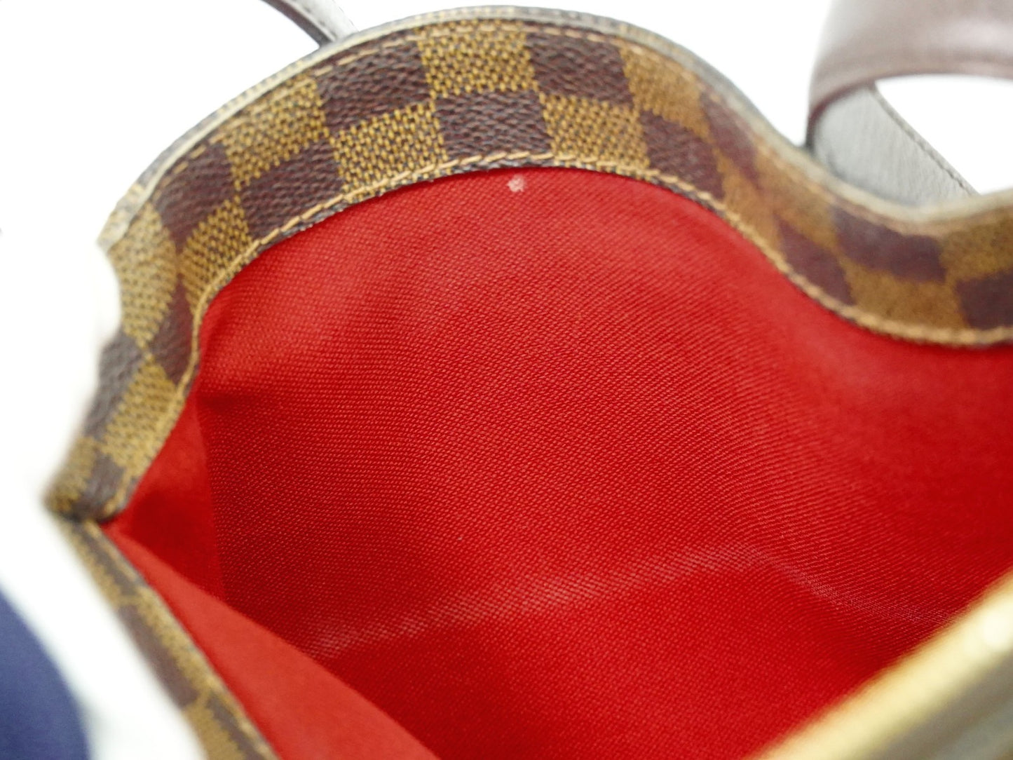 Louis Vuitton Belem Handbag Damier, BROWN, CANVAS, Shoulder bag