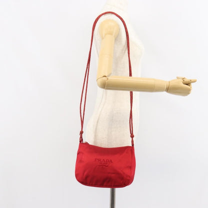 Prada Vintage Shoulder Bag Satin, RED, SILK, Shoulder bag