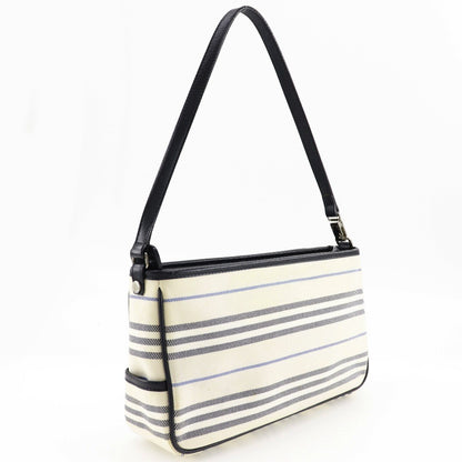 Burberry Vintage Shoulder Bag Canvas, BEIGE, CANVAS, Shoulder bag