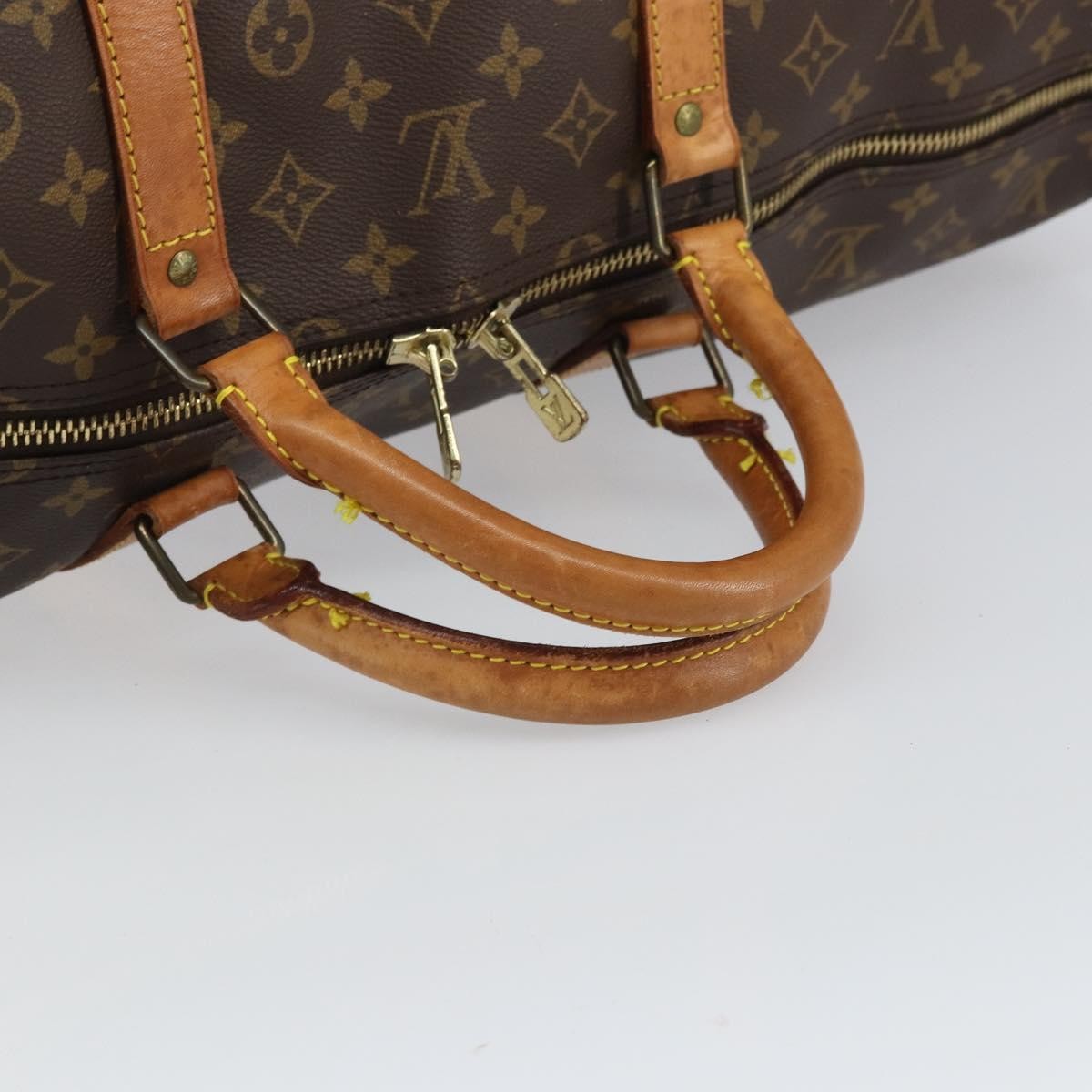 Louis Vuitton Keepall Bandouliere Bag Monogram Canvas, BROWN, CANVAS, Travel bag