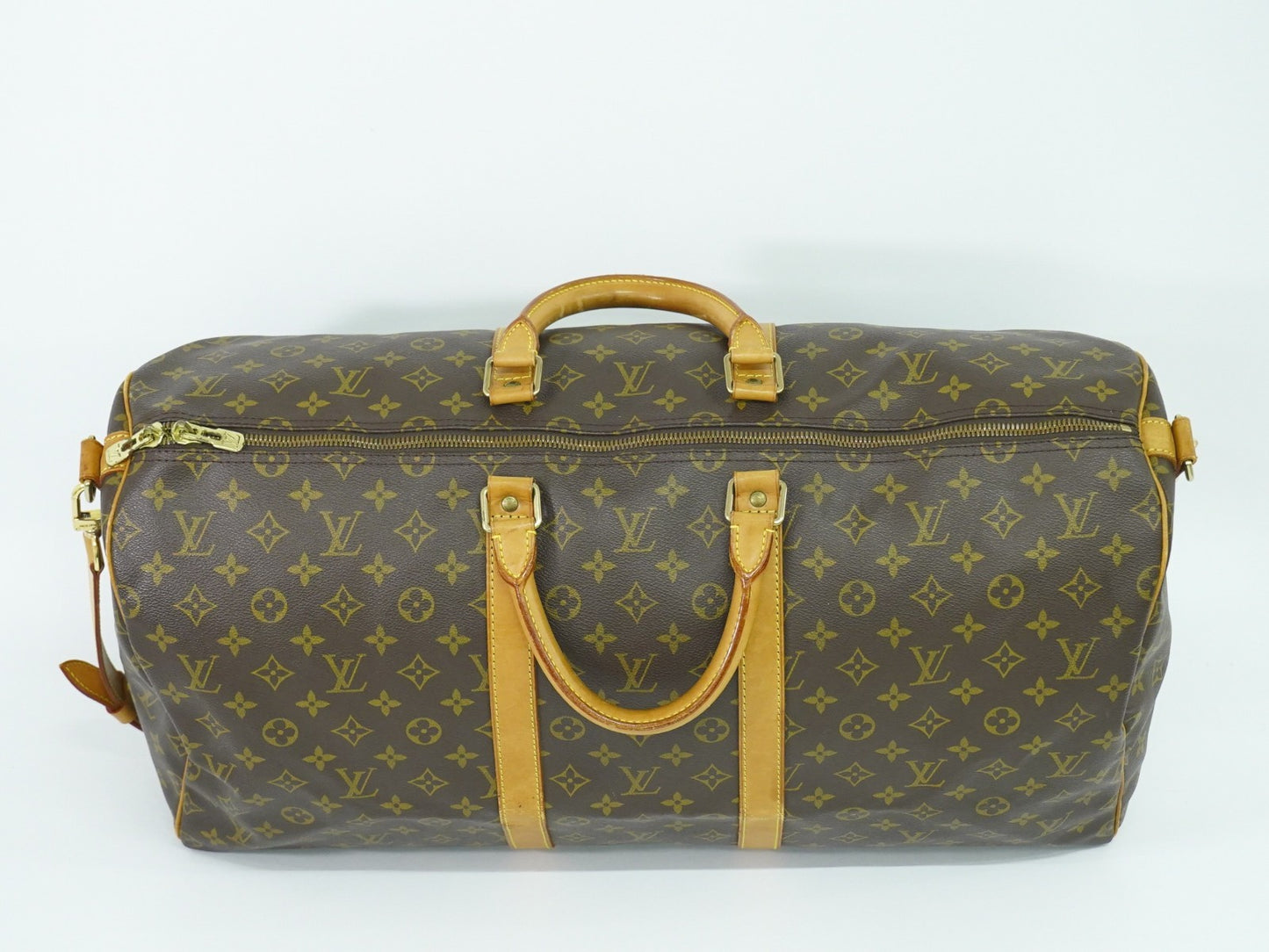 Louis Vuitton Keepall Bandouliere Bag Monogram Canvas, BROWN, CANVAS, Travel bag