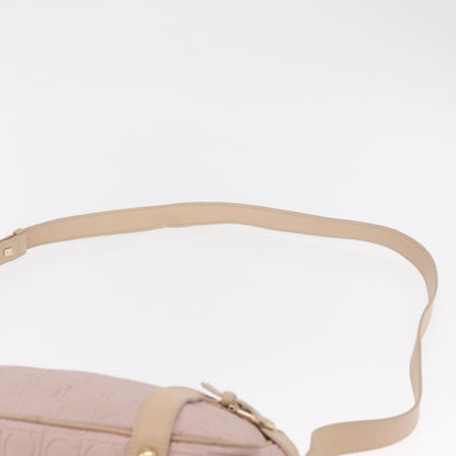 Salvatore Ferragamo Gancini Shoulder Bag Leather, PINK, LEATHER, Shoulder bag