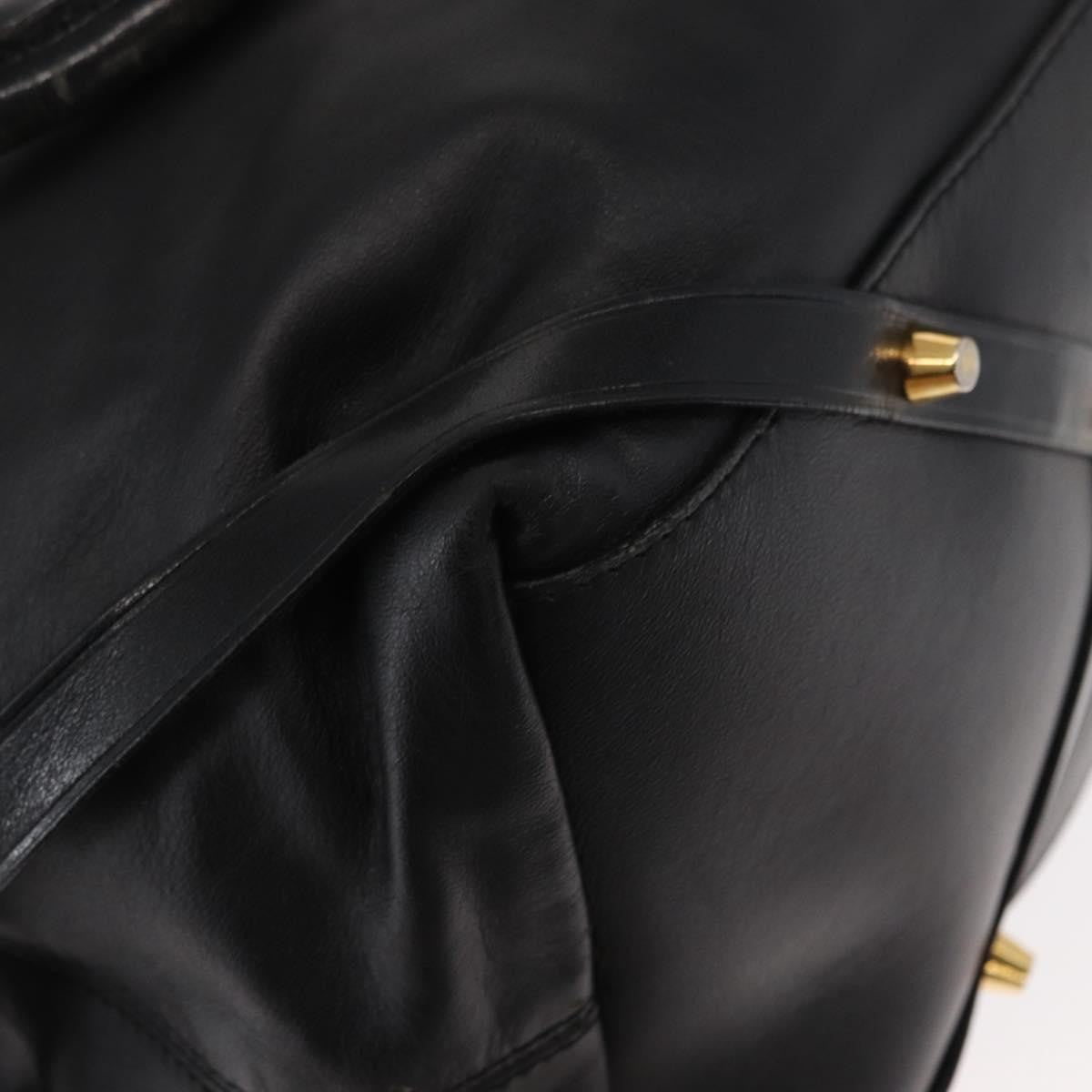 Burberry Vintage Tote Leather, BLACK, LEATHER, Tote bag