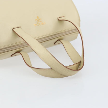 Prada Vintage Handbag Leather, BEIGE, LEATHER, Handbag