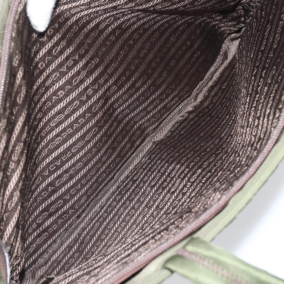 Prada Vintage Zip Handbag Tessuto, GREEN, NYLON, Handbag