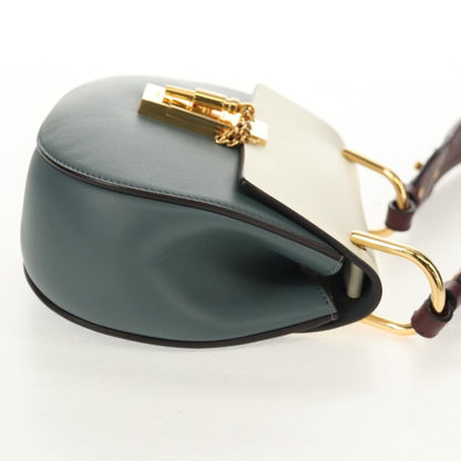 Chloe Drew Shoulder Bag Leather, BLUE, LEATHER, Shoulder bag