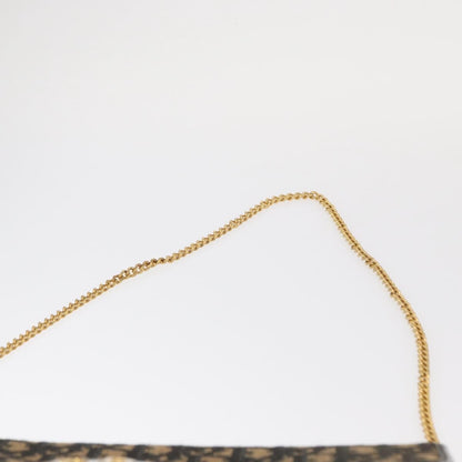 Christian Dior Vintage CD Chain Flap Shoulder Bag Diorissimo Canvas, NAVY, CANVAS, Shoulder bag