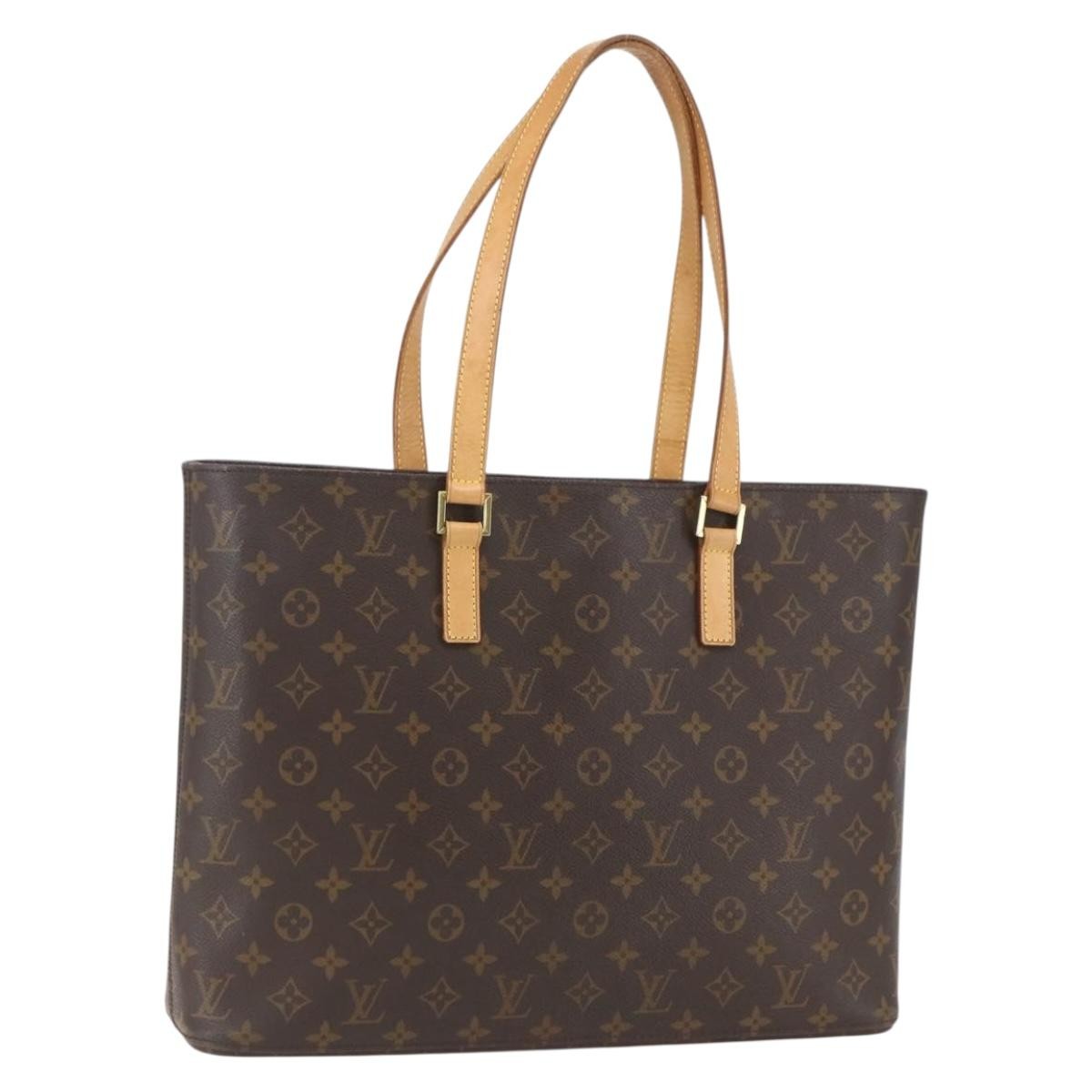 Louis Vuitton Luco Handbag Monogram Canvas, BROWN, CANVAS, Tote bag