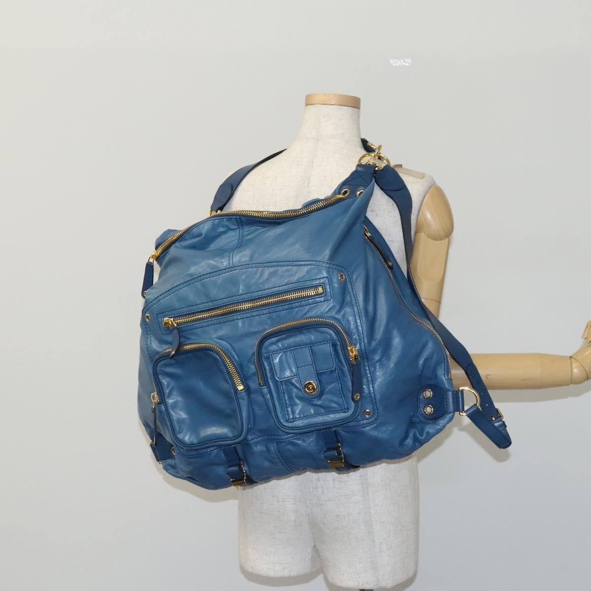 Gucci Darwin Convertible Backpack Leather, BLUE, LEATHER, Backpack