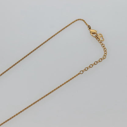 Christian Dior Collar Necklace Metal with Faux Pearls, GOLD, METAL, Necklace