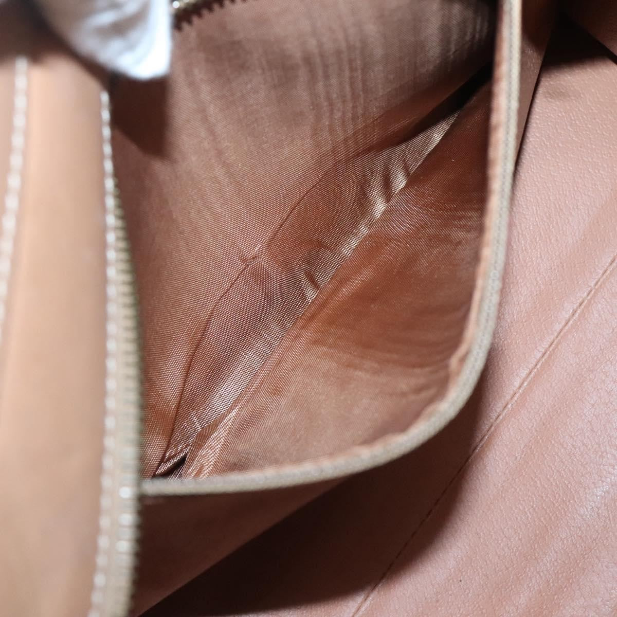 Celine Vintage Macadam Handbag Canvas and Leather, BROWN, CANVAS, Handbag