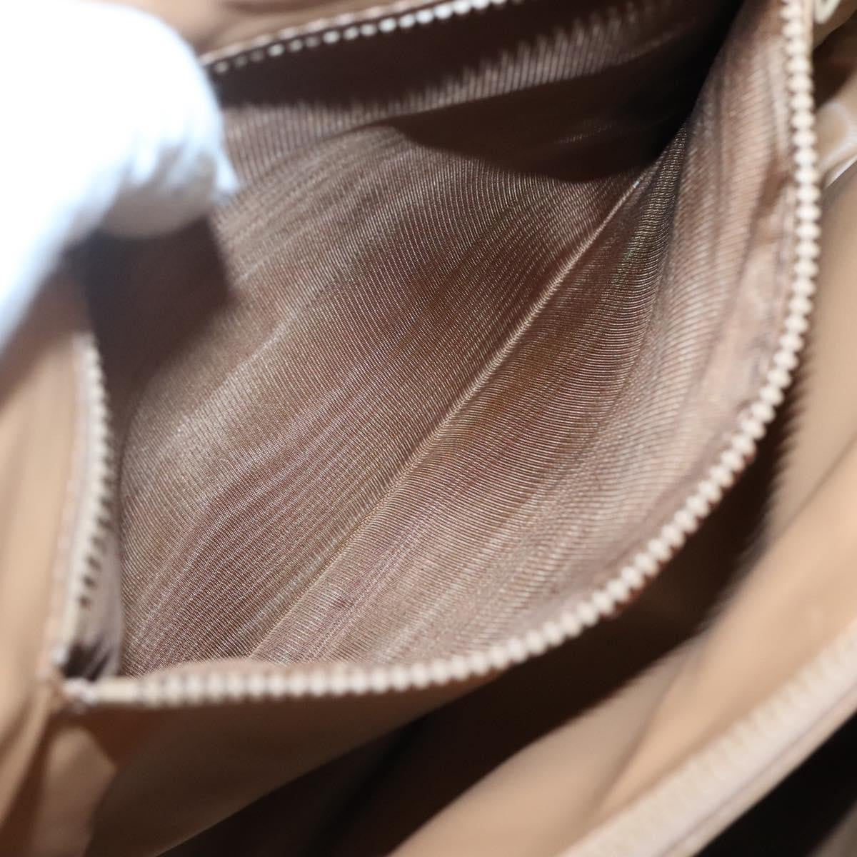 Celine Vintage Macadam Handbag Canvas and Leather, Beige, Canvas, Handbag