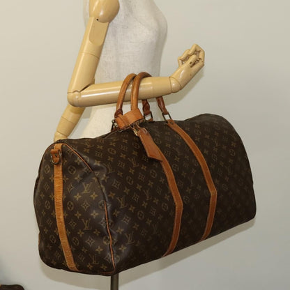 Louis Vuitton Keepall Bandouliere Bag Monogram Canvas, BROWN, CANVAS, Travel bag