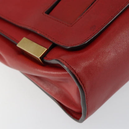 Chloe Elle Chain Clutch Leather, RED, LEATHER, Clutche & pouche