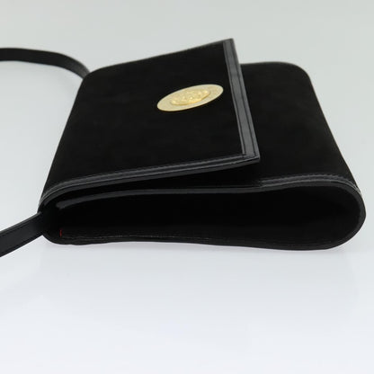 Celine Vintage Shoulder Bag Suede, BLACK, SUEDE, Shoulder bag